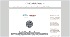 Desktop Screenshot of apics254-foothills.org