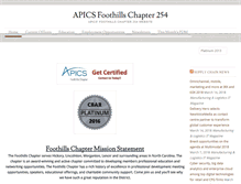 Tablet Screenshot of apics254-foothills.org